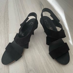 Pedro Garcia Willow low heel sandal in black